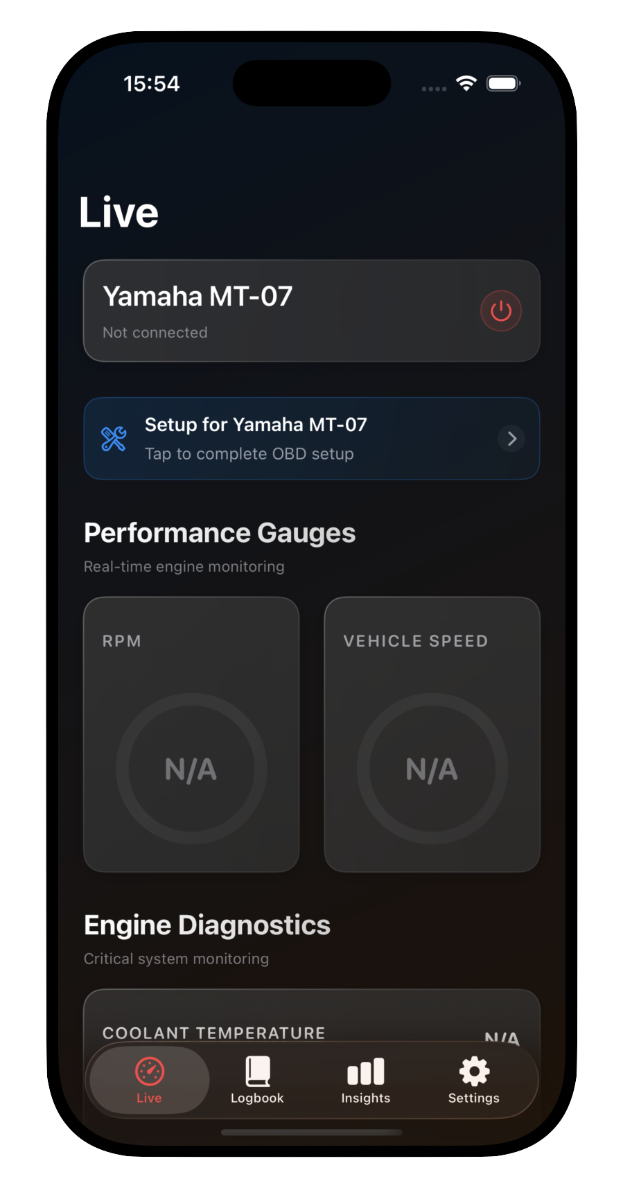 Real-time telemetry dashboard screenshot